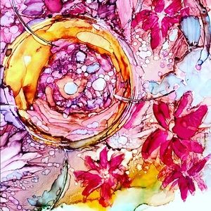 Original  Alcohol Ink painting, on yupo paper
